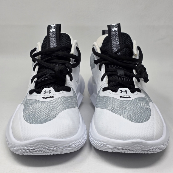 Under Armour Basketball Shoes Women's White/Gray 3025603-100 Size 8.5 Pre-owned - Picture 8 of 10